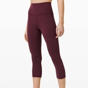 Lululemon Align High Rise Crop Leggings in Cassis